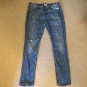 Distressed jeans
